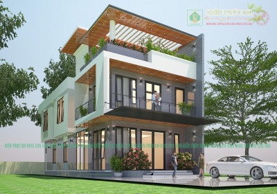 Mẫu nhà hiện đại 3 tầng đẹp 